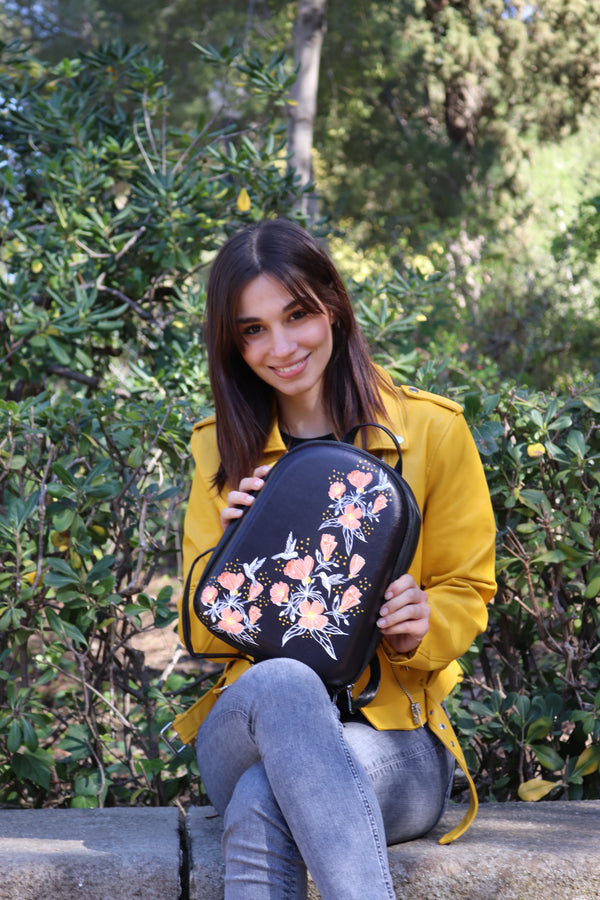 mumka-Bolso-mujer-Mochila Flores Invierno